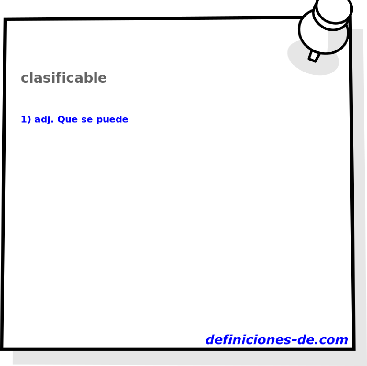 clasificable 