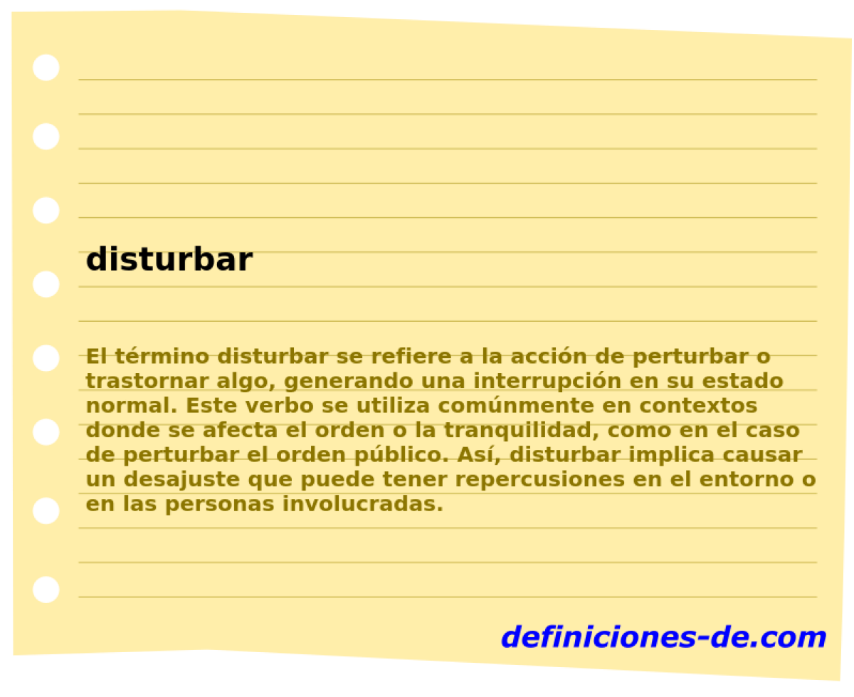 disturbar 