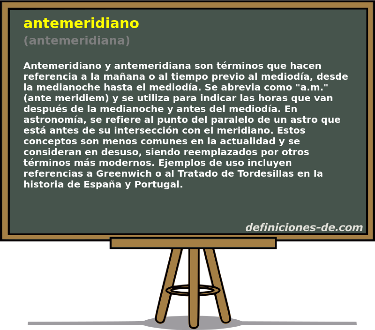 antemeridiano (antemeridiana)