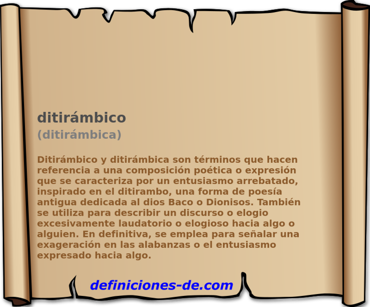 ditirmbico (ditirmbica)