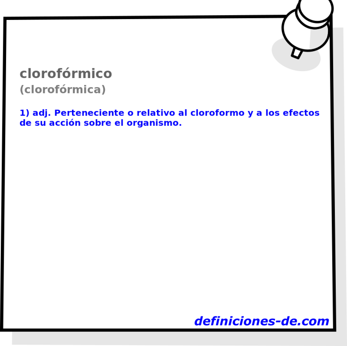 clorofrmico (clorofrmica)