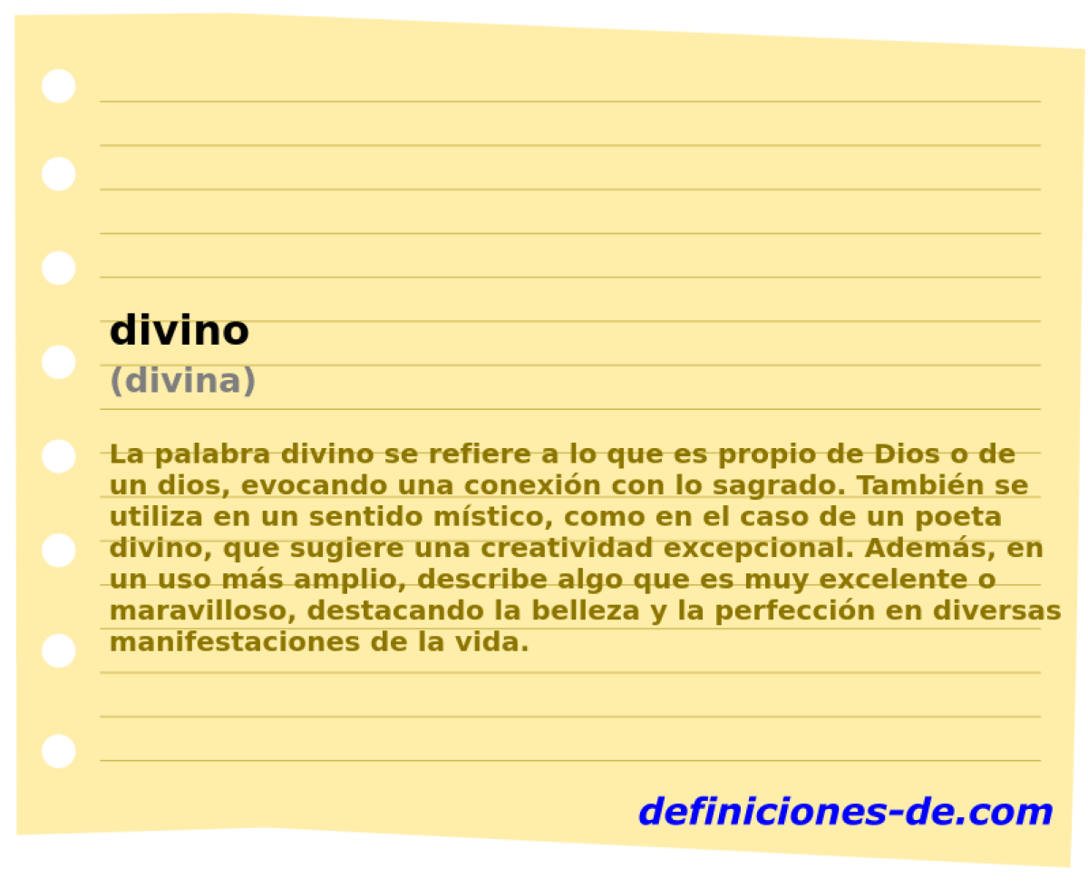 divino (divina)