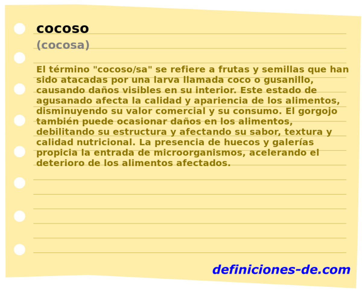 cocoso (cocosa)