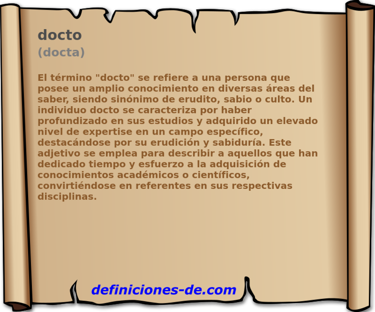 docto (docta)