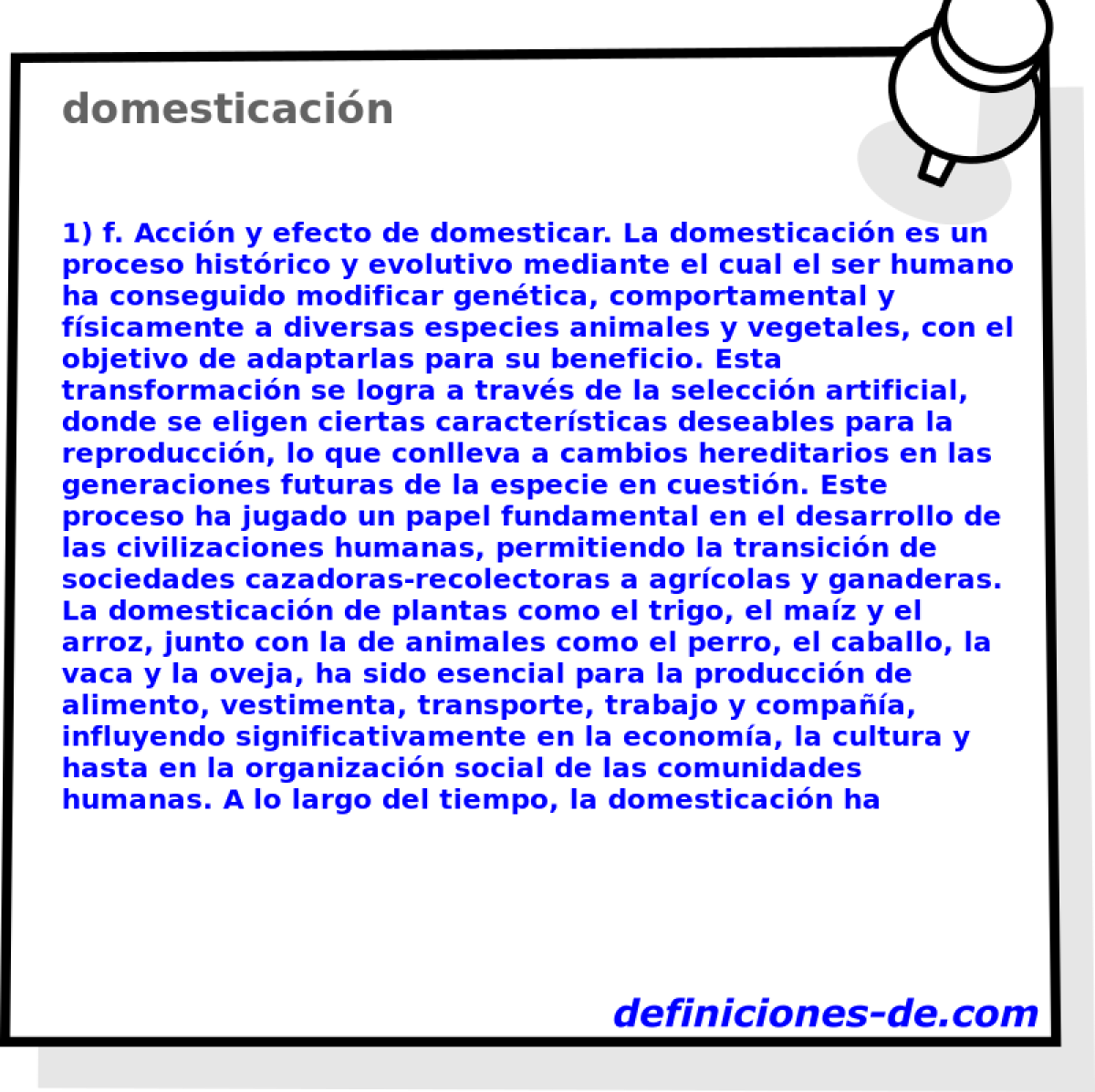 domesticacin 