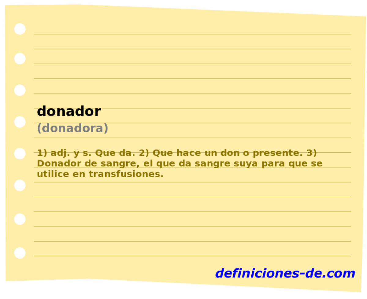 donador (donadora)