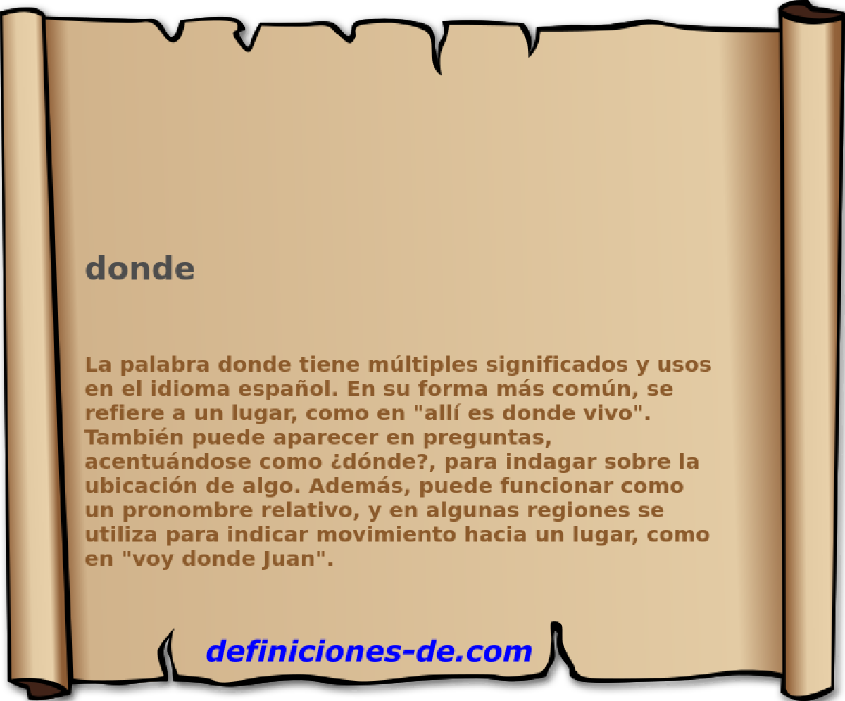 donde 