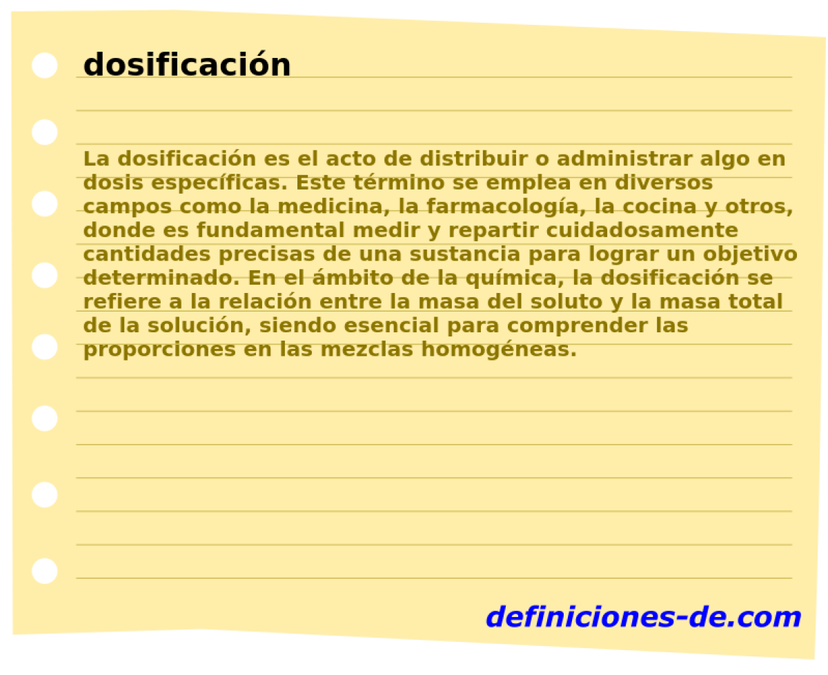 dosificacin 