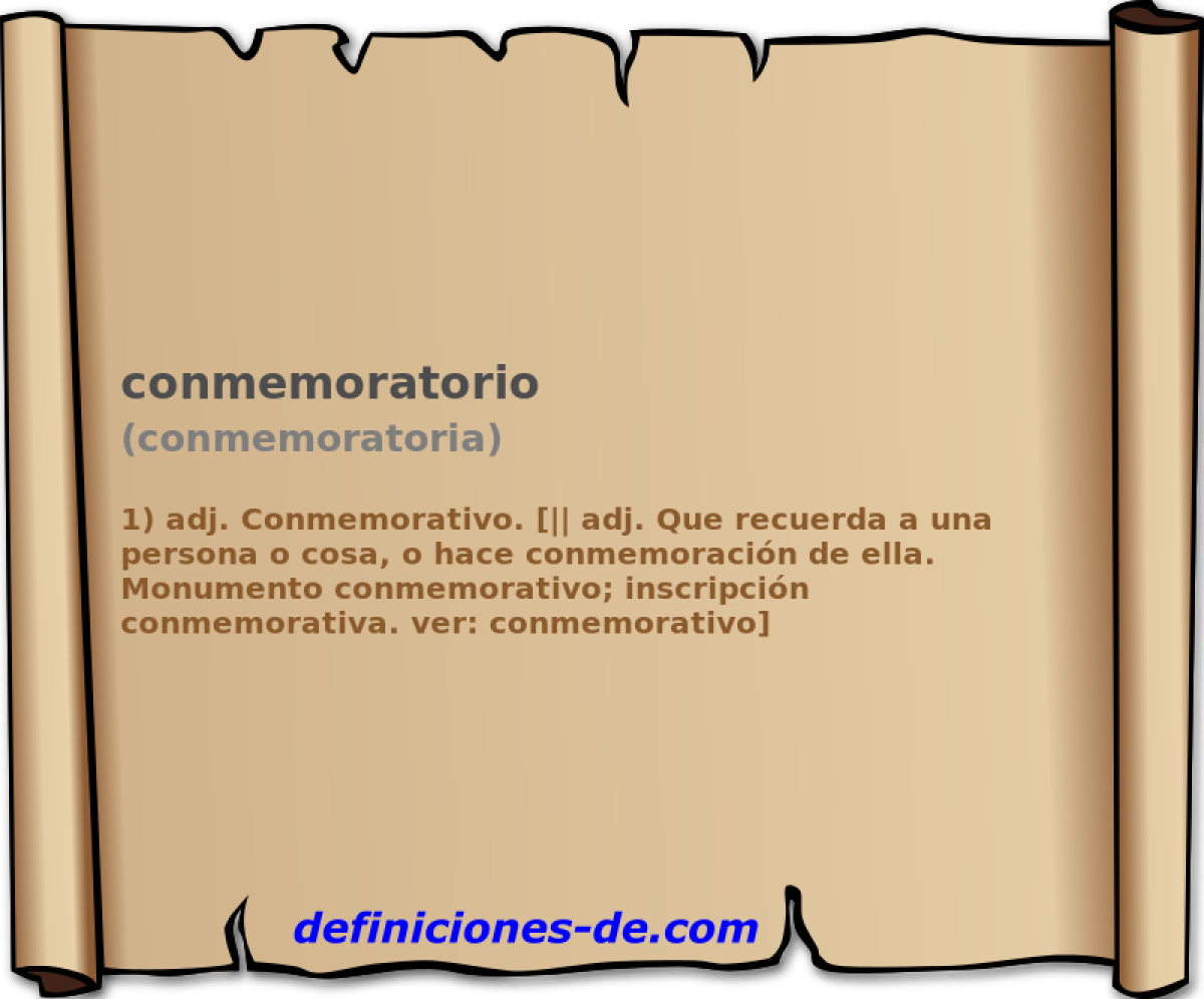 conmemoratorio (conmemoratoria)