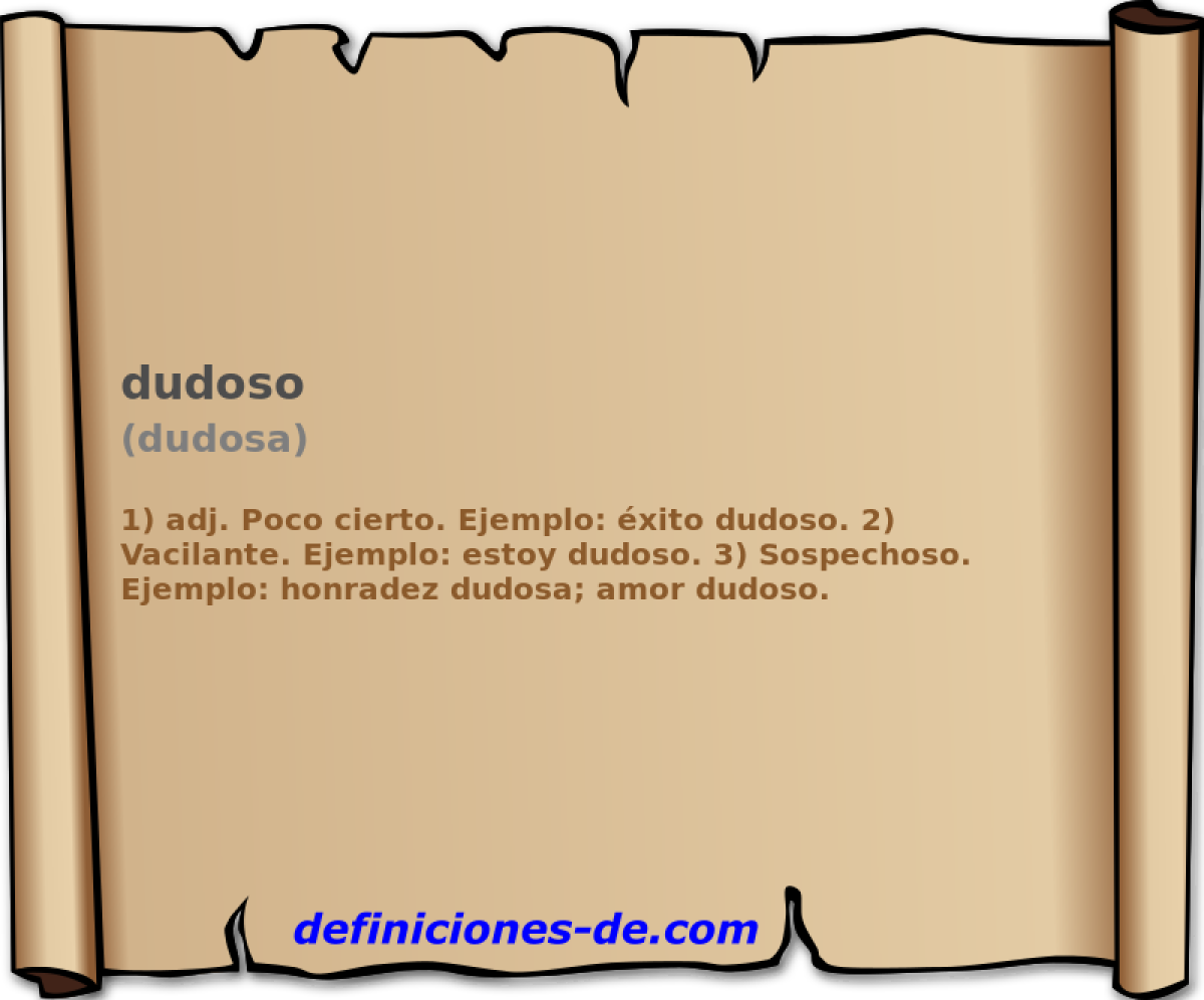 dudoso (dudosa)