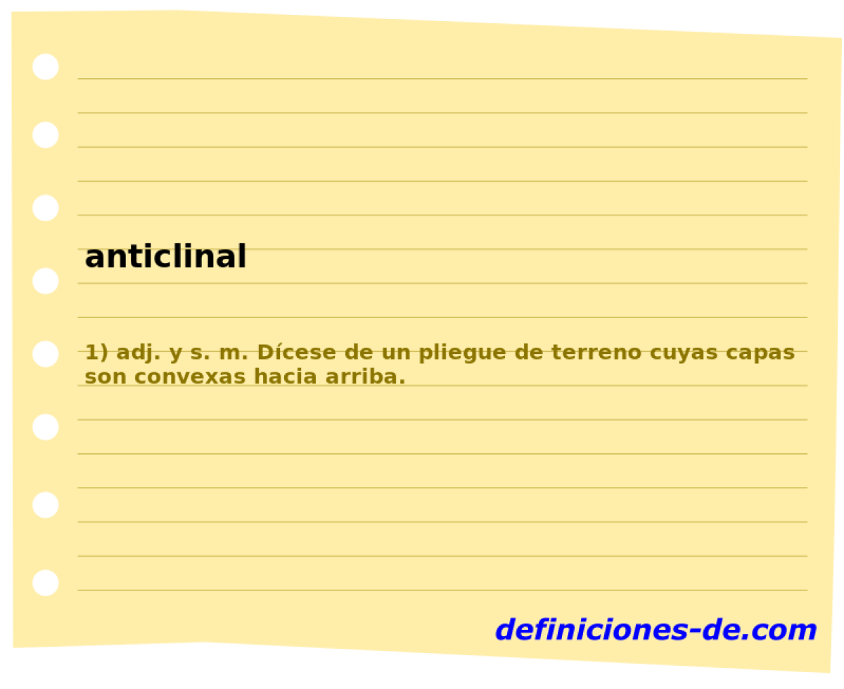 anticlinal 