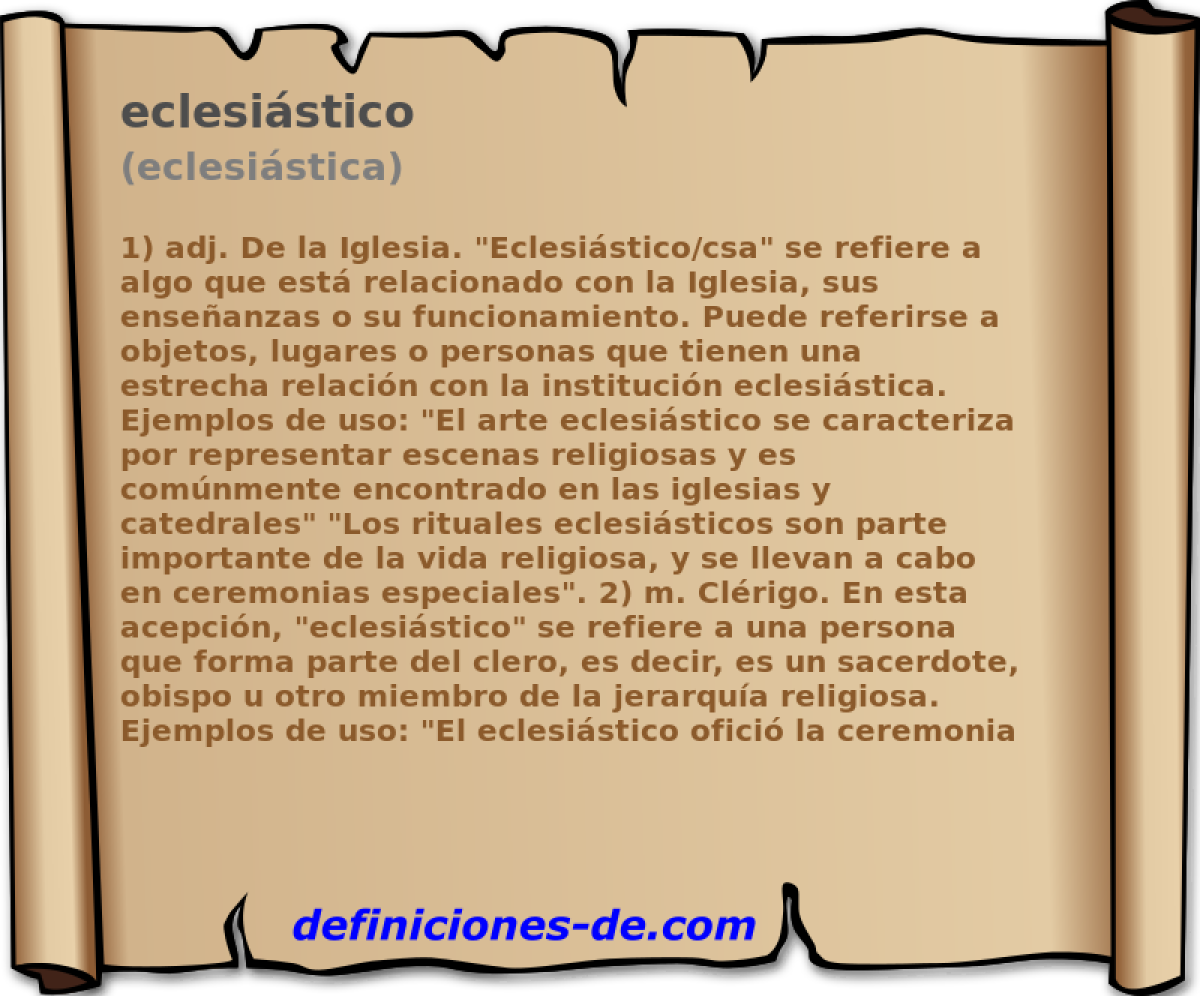 eclesistico (eclesistica)