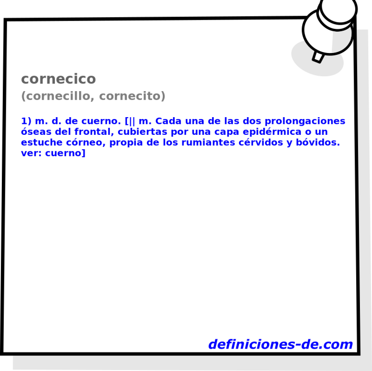 cornecico (cornecillo, cornecito)