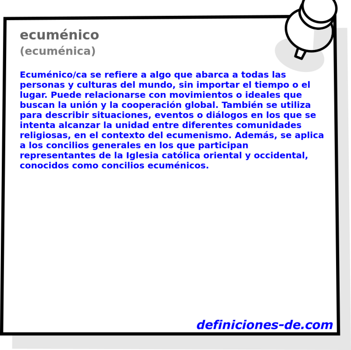 ecumnico (ecumnica)