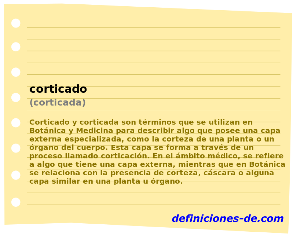 corticado (corticada)