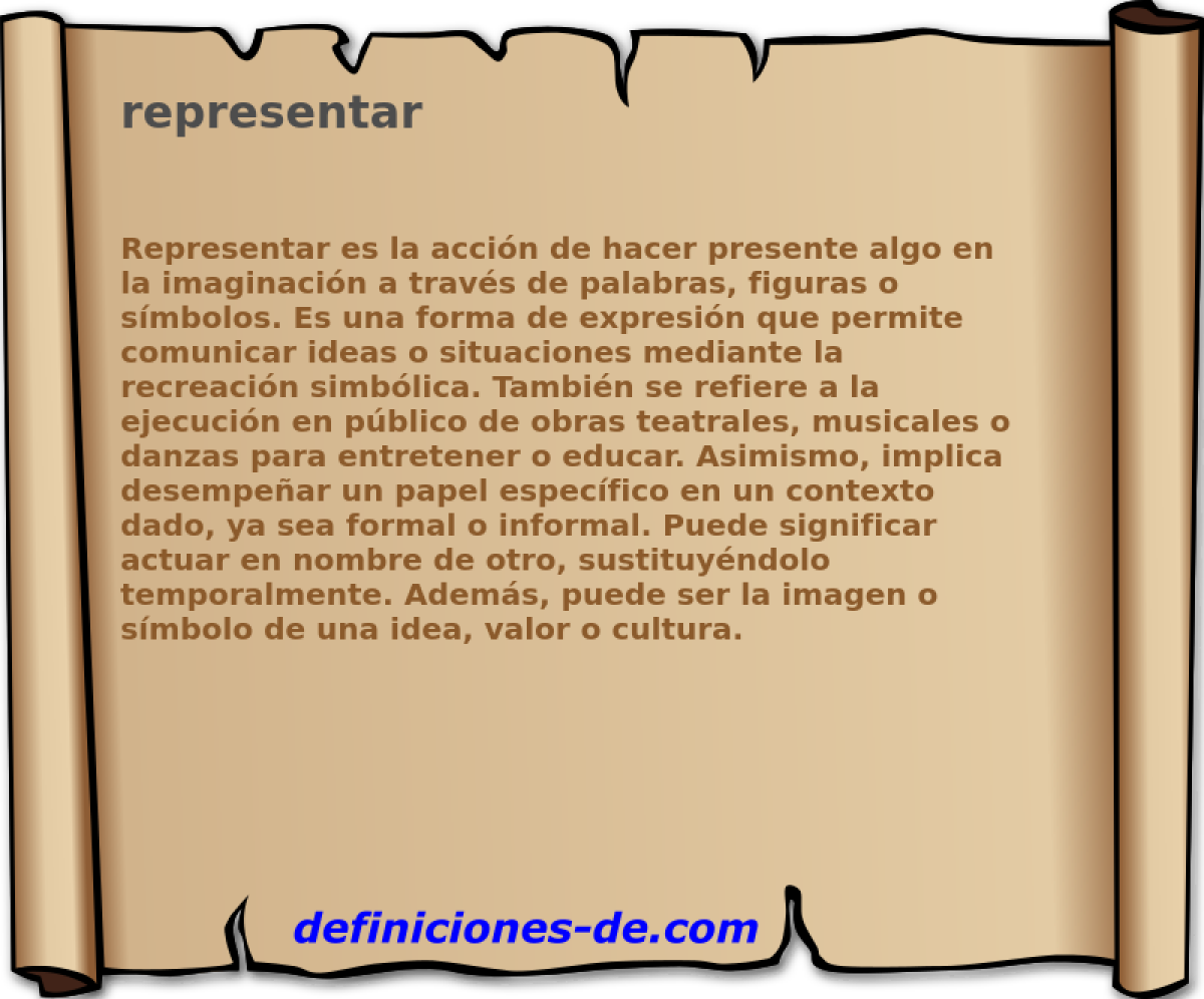 representar 