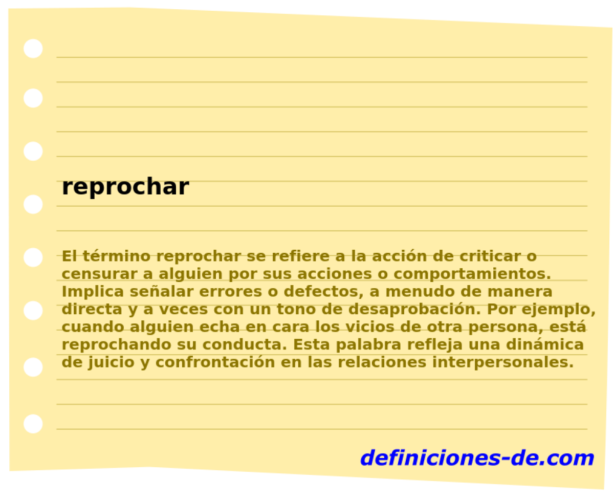 reprochar 