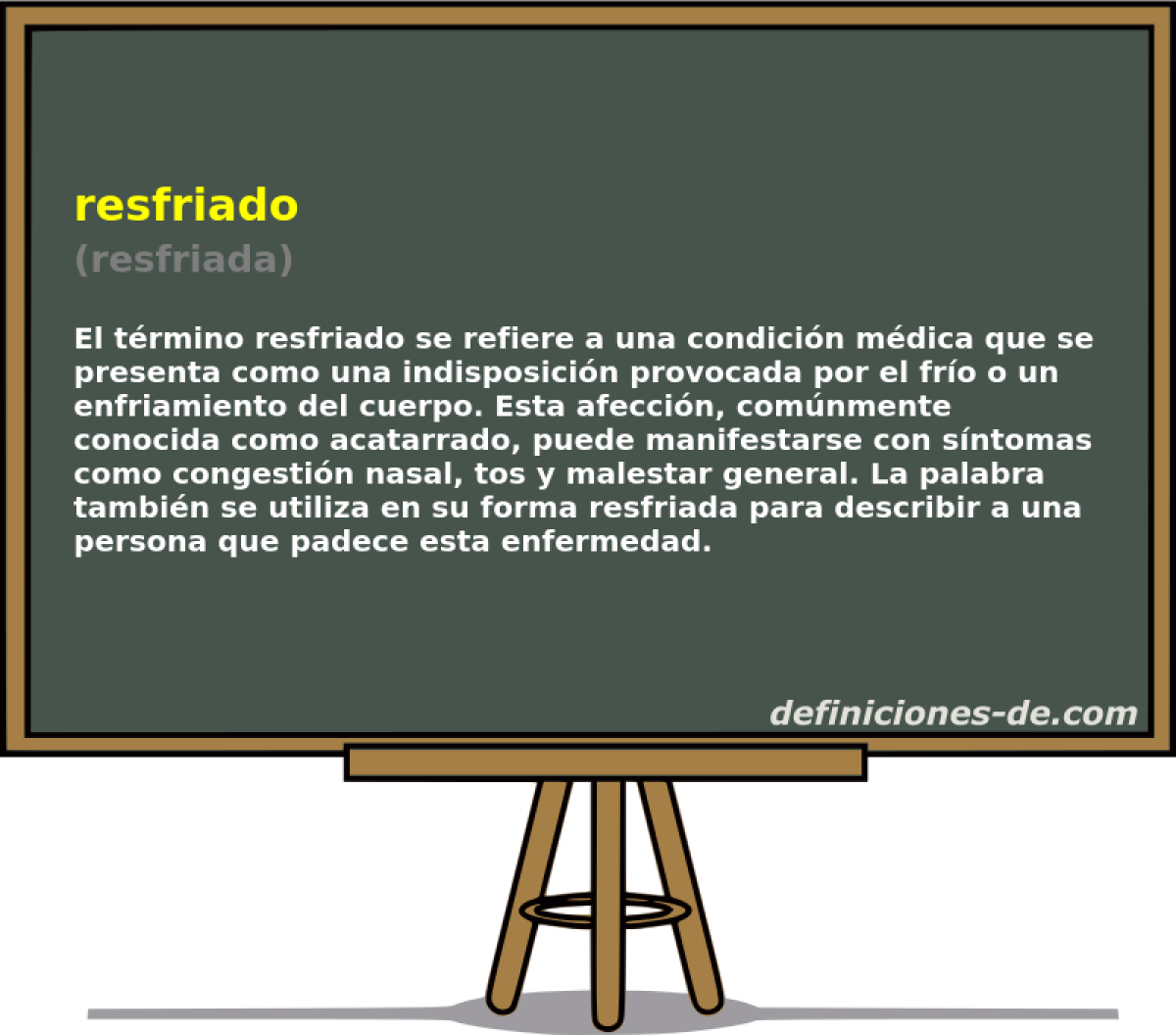 resfriado (resfriada)