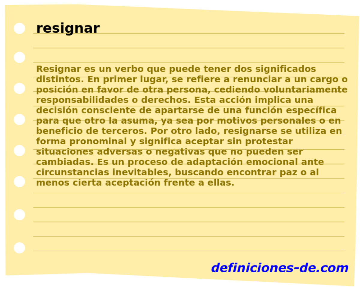 resignar 