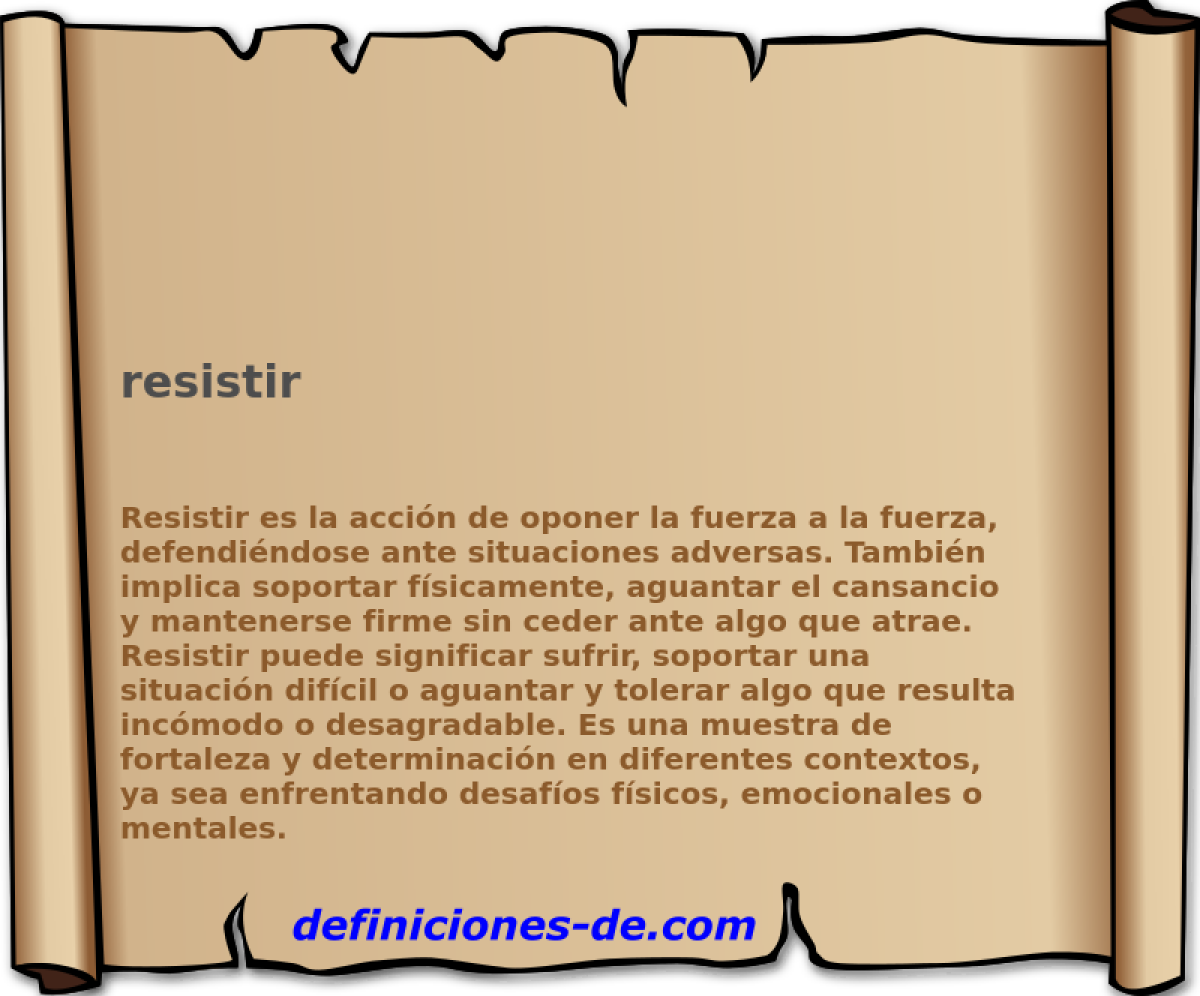 resistir 