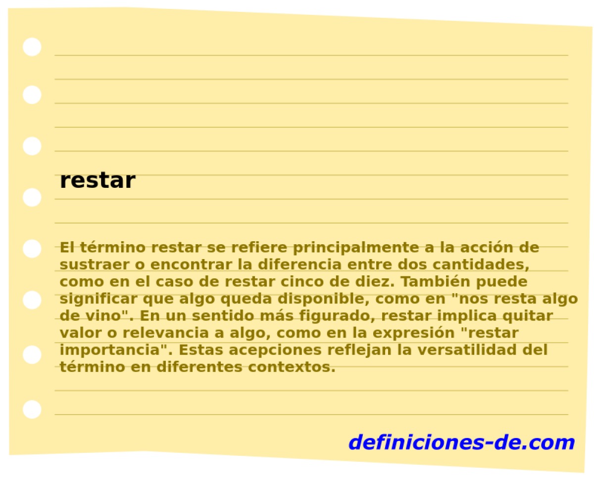 restar 