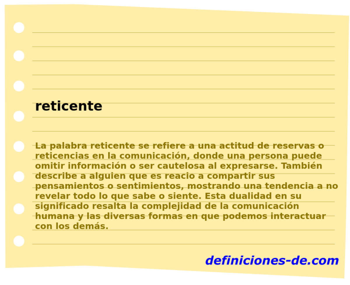 reticente 