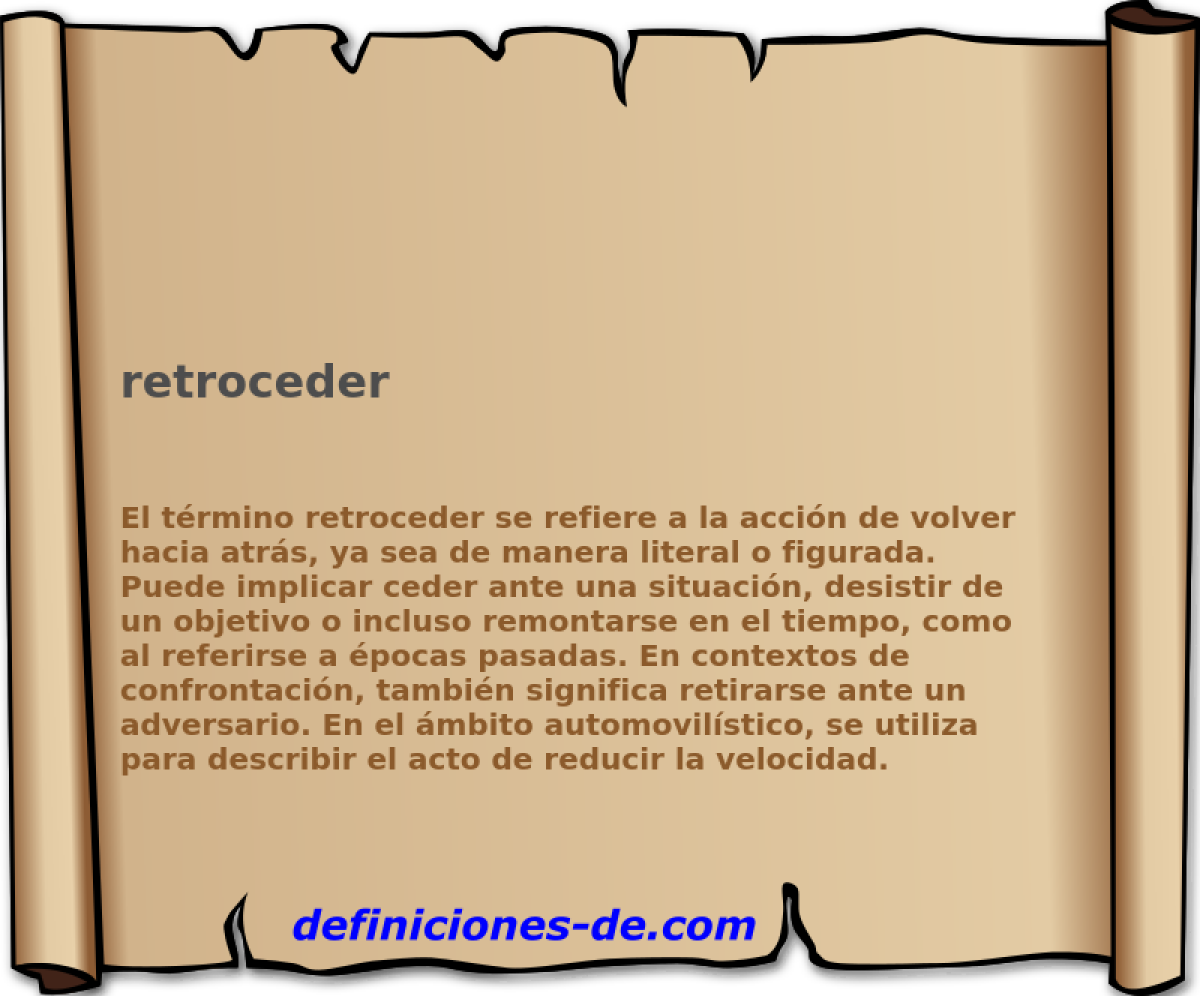 retroceder 