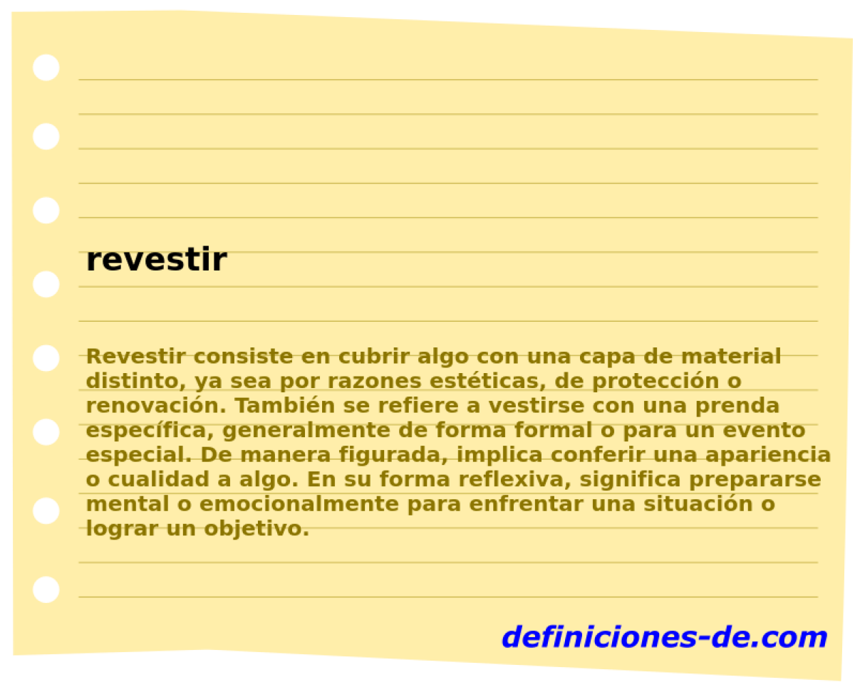 revestir 