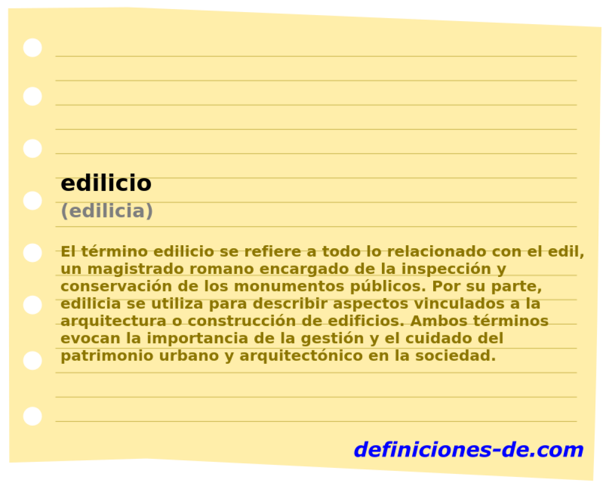 edilicio (edilicia)