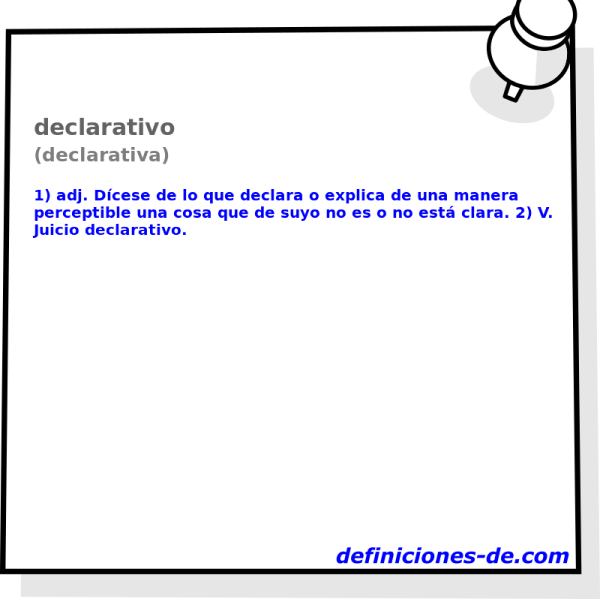 declarativo (declarativa)