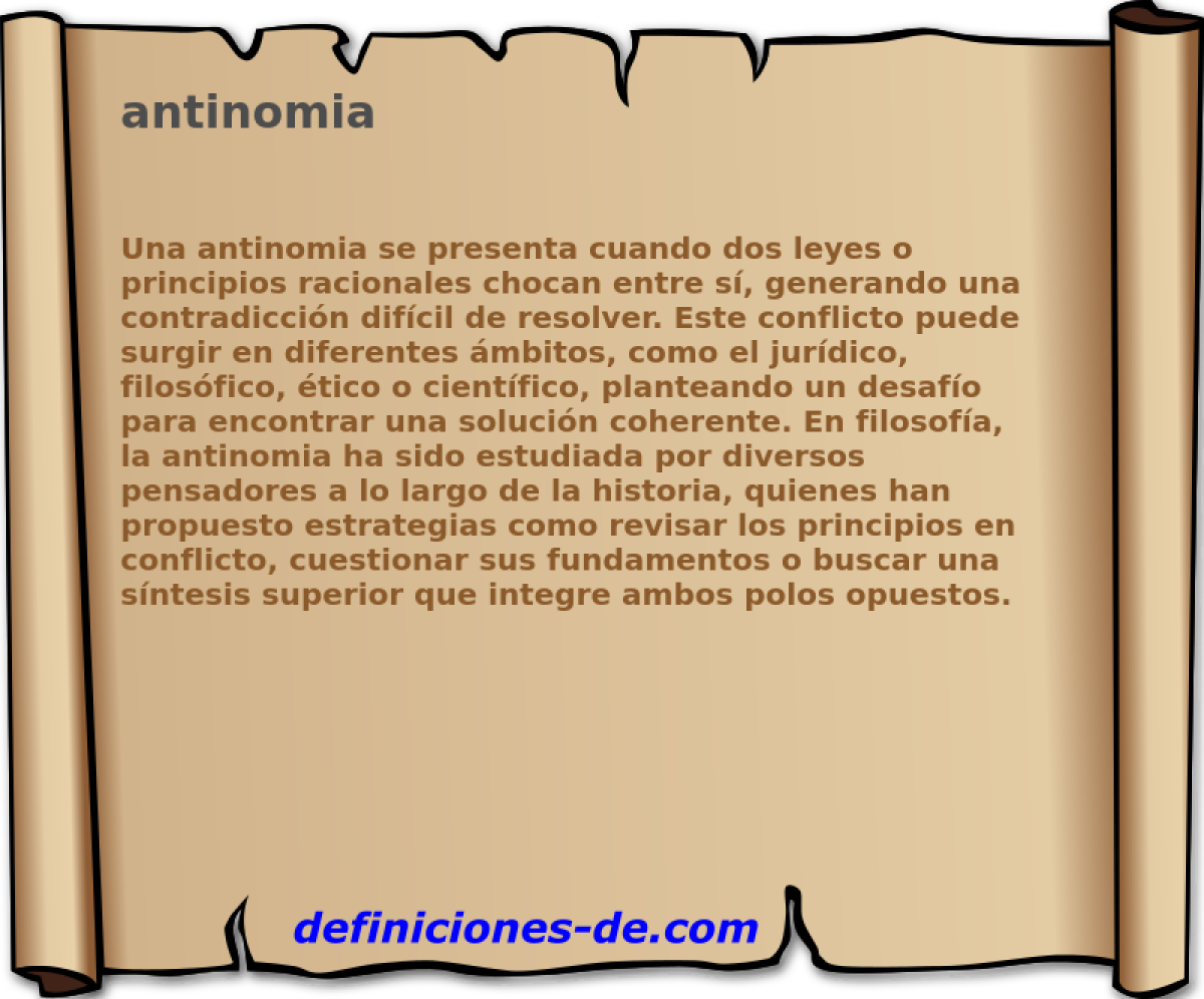 Que Significa Antinomia