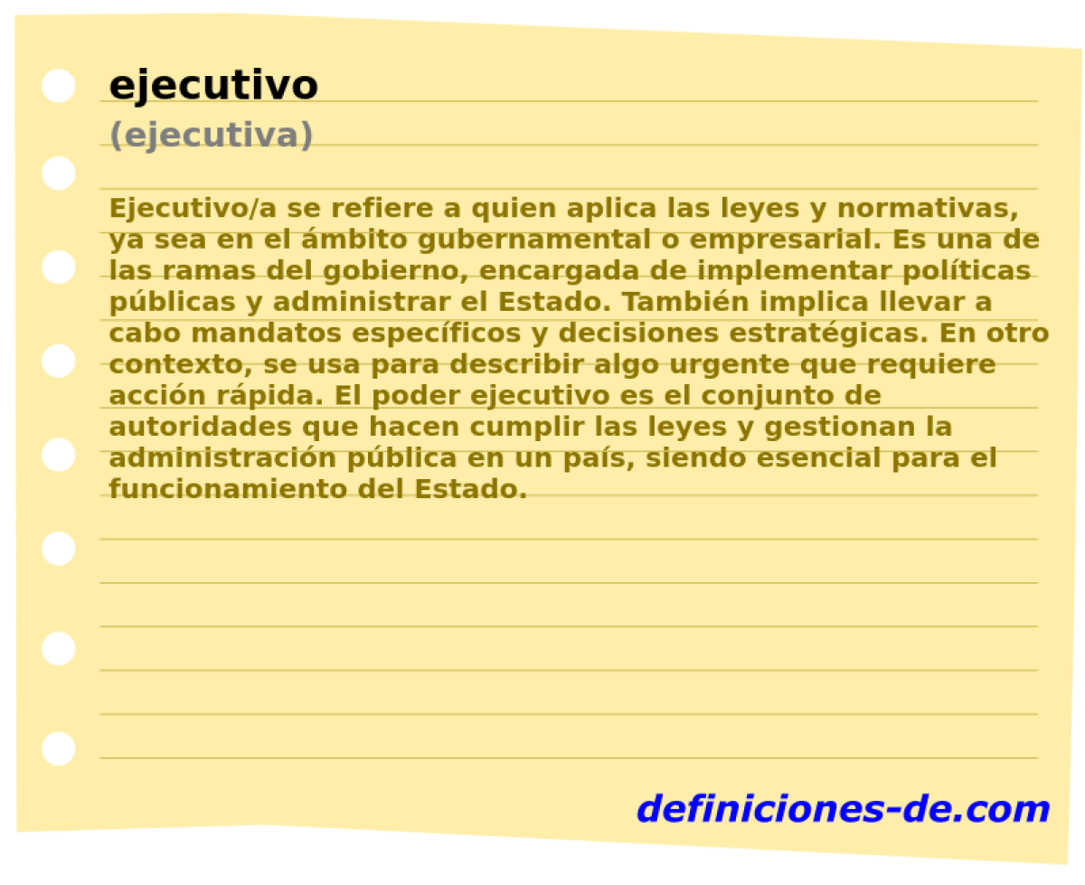 ejecutivo (ejecutiva)