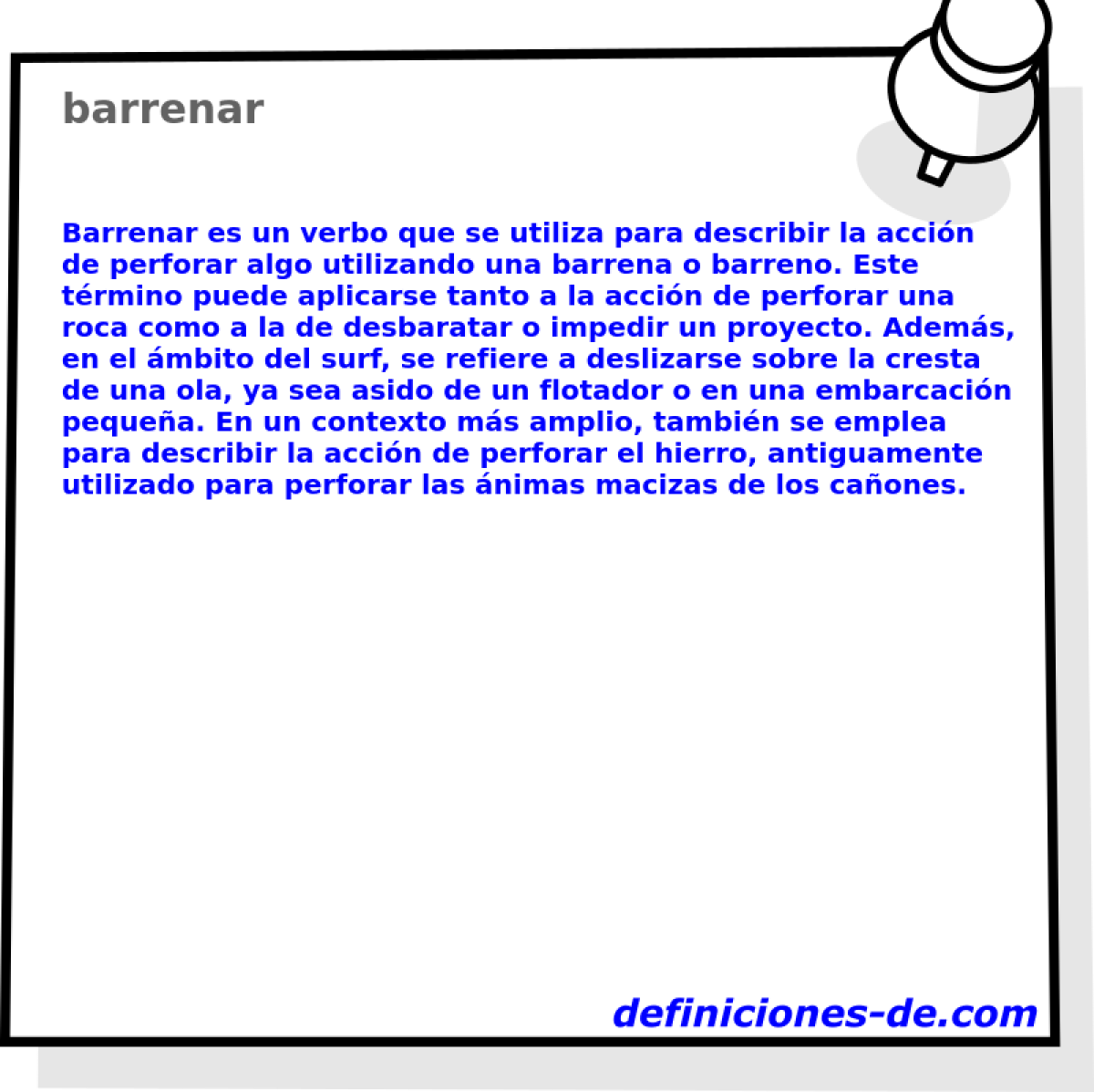 barrenar 