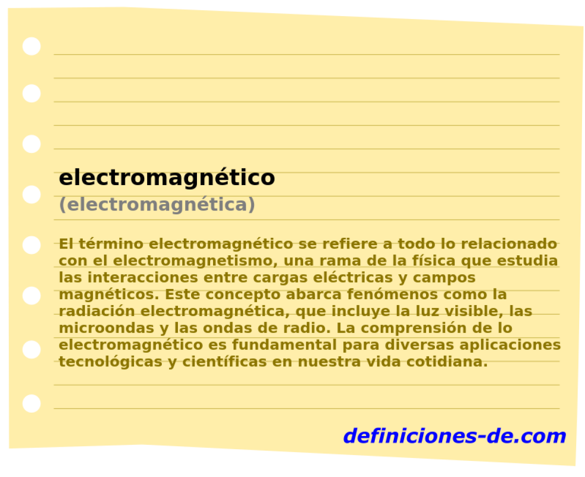 electromagntico (electromagntica)