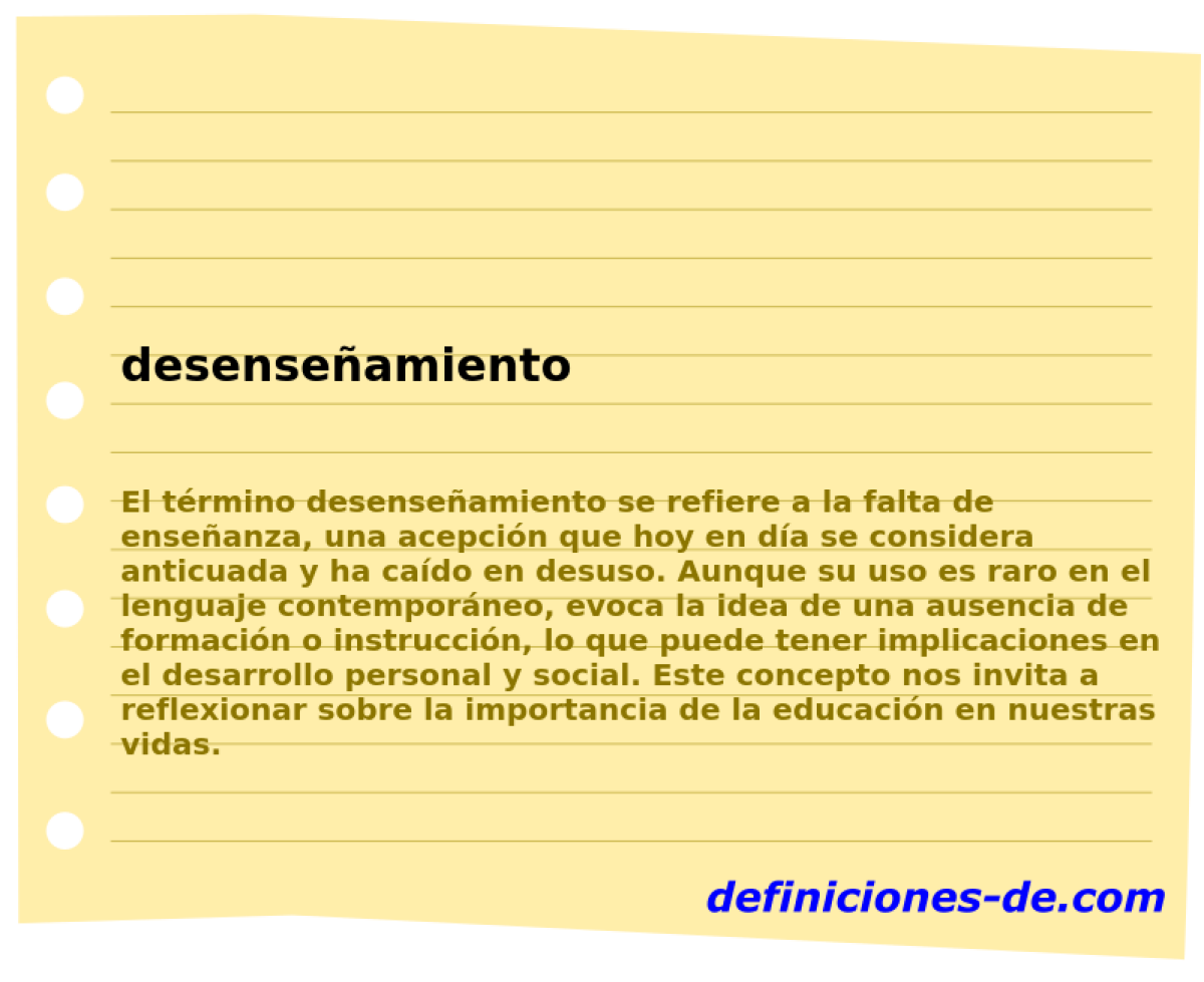 desenseñamiento