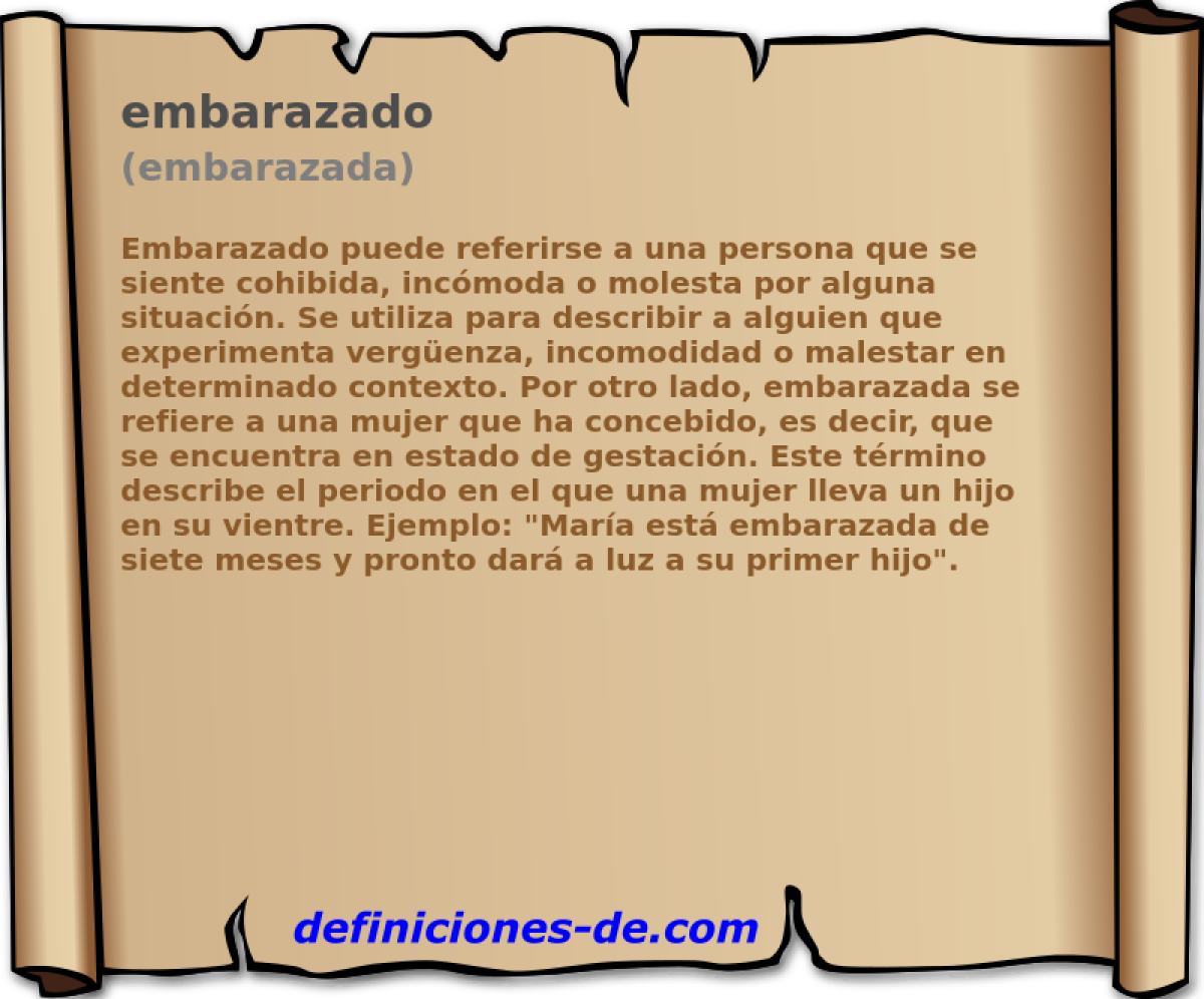 embarazado (embarazada)