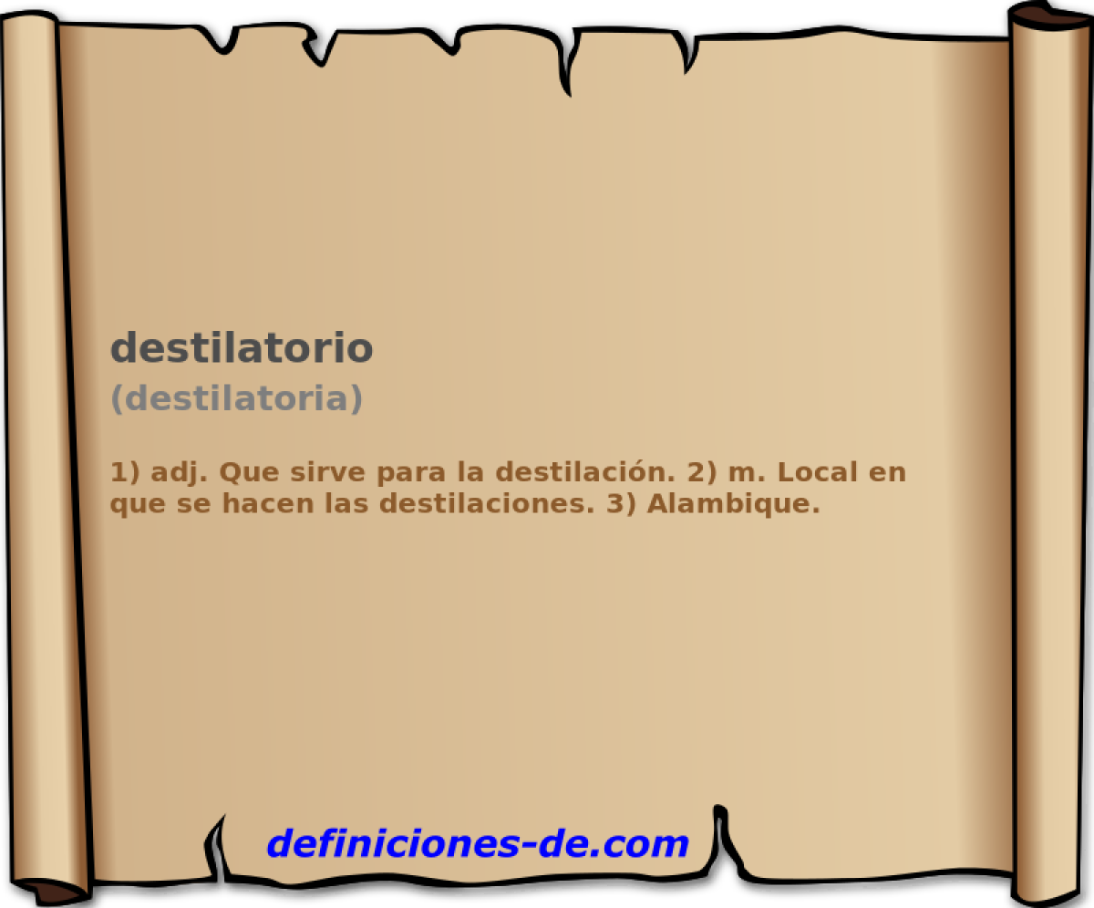 destilatorio (destilatoria)