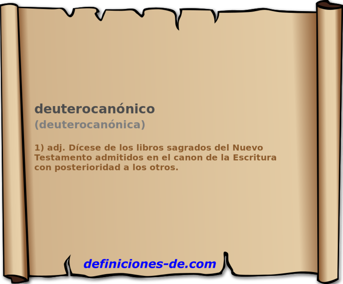 deuterocannico (deuterocannica)