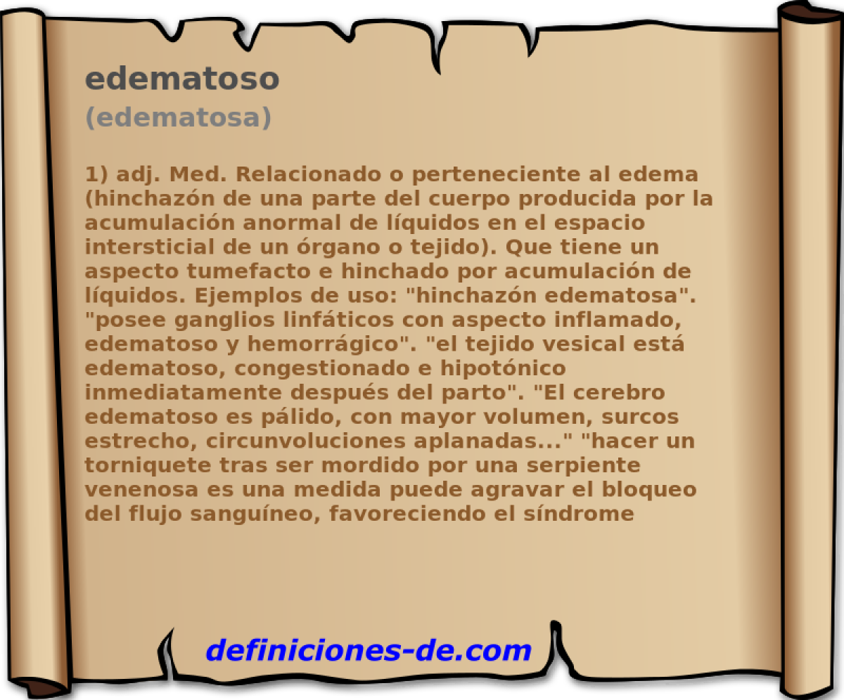 edematoso (edematosa)