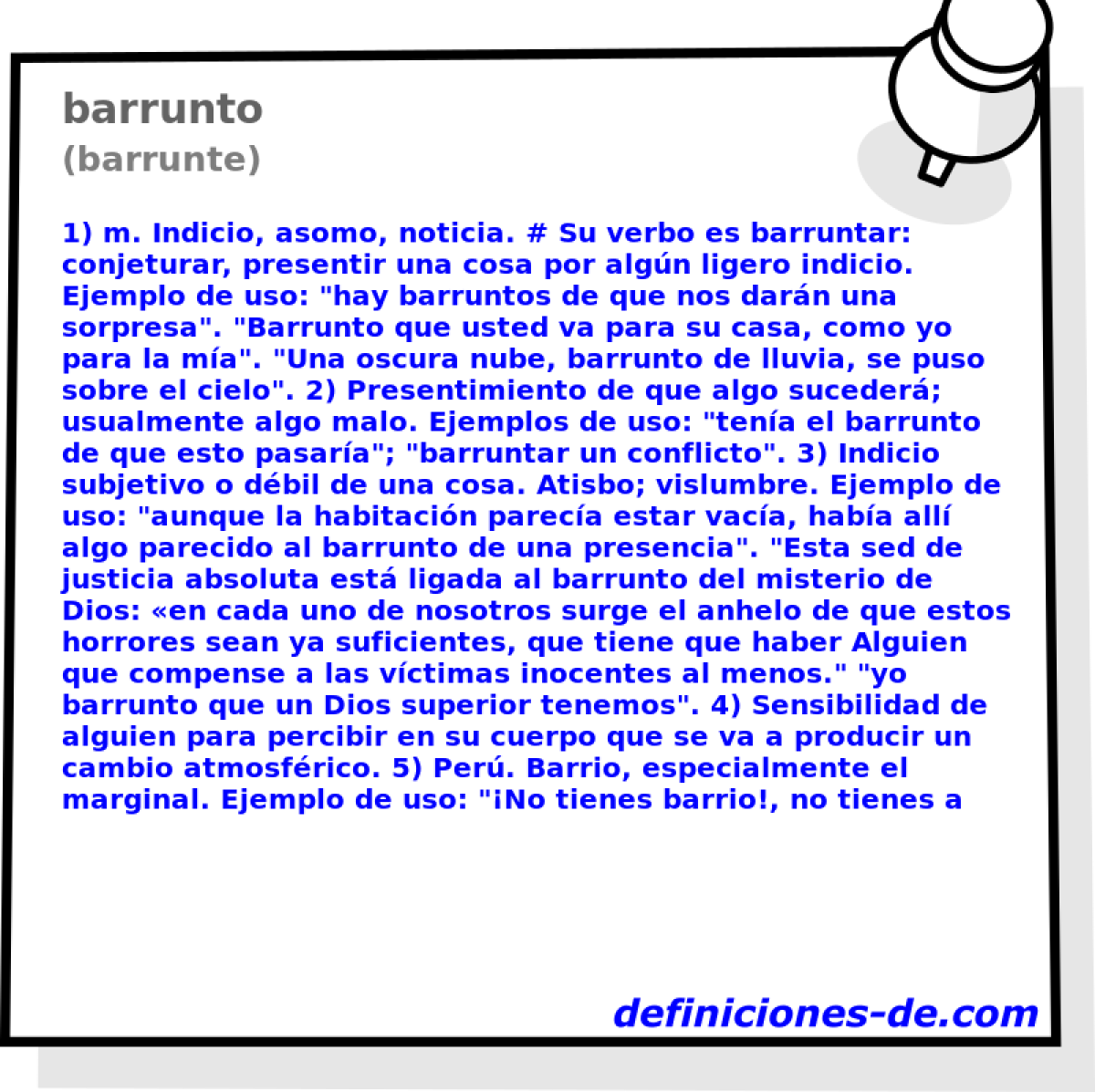 barrunto (barrunte)
