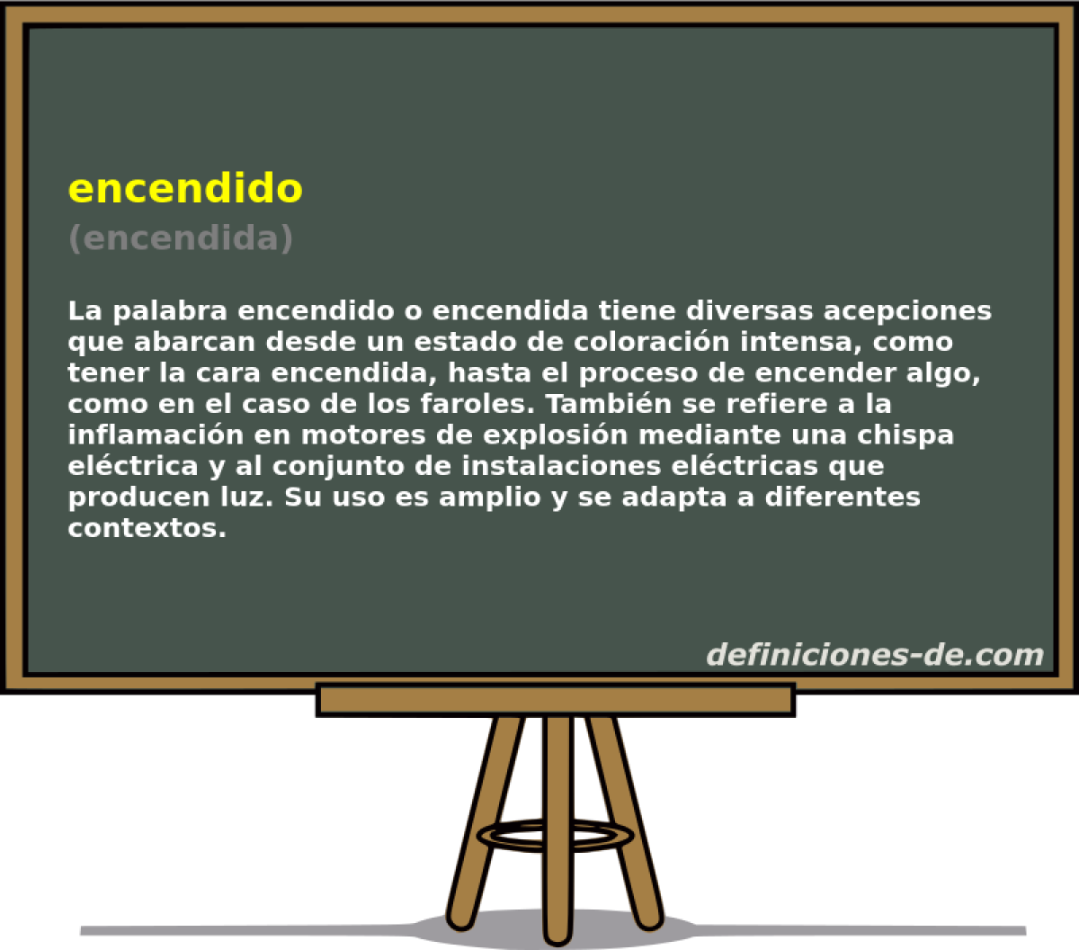 encendido (encendida)