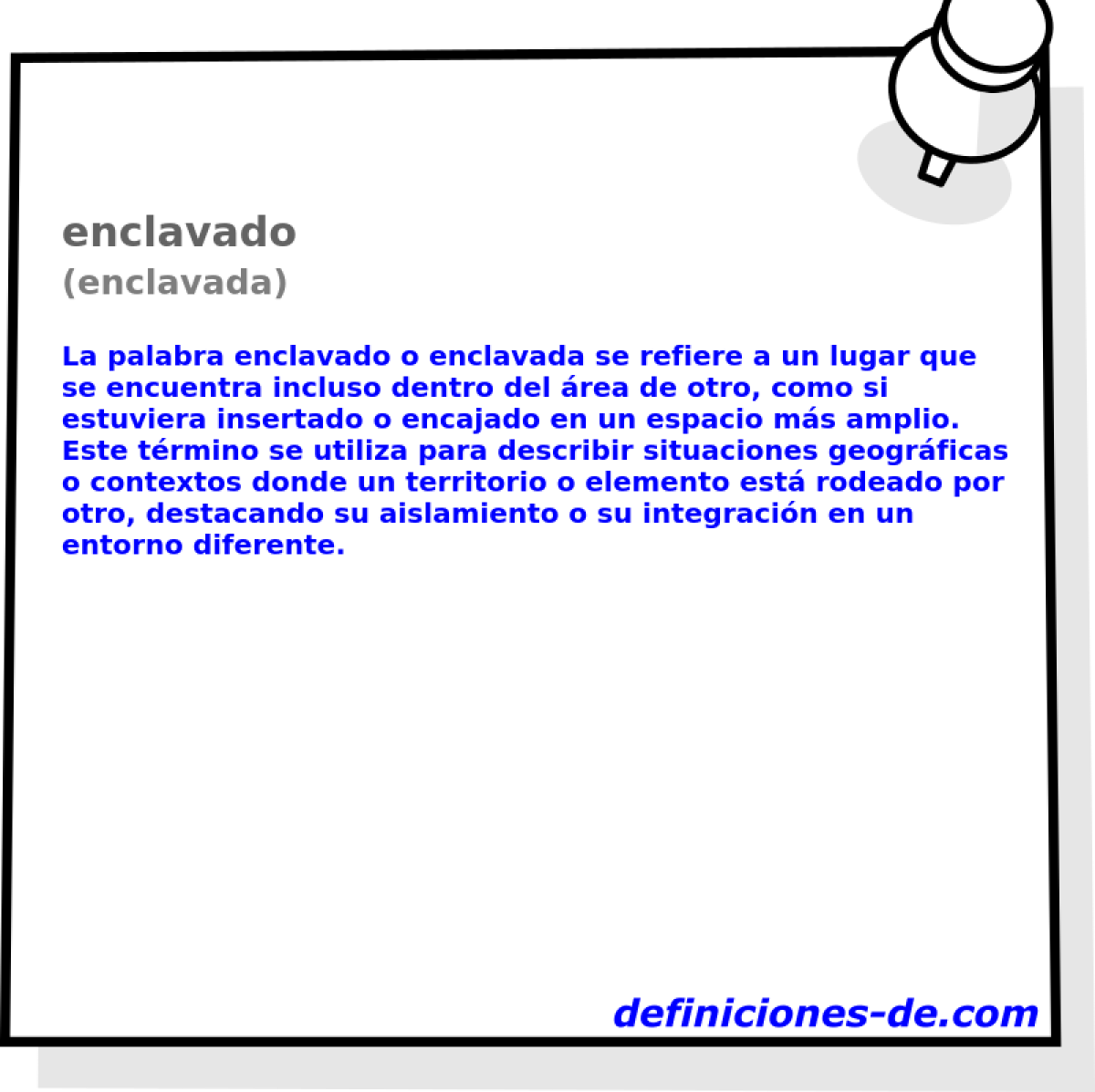 enclavado (enclavada)