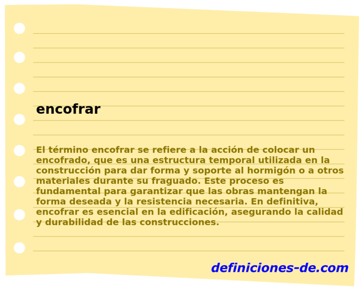 encofrar 