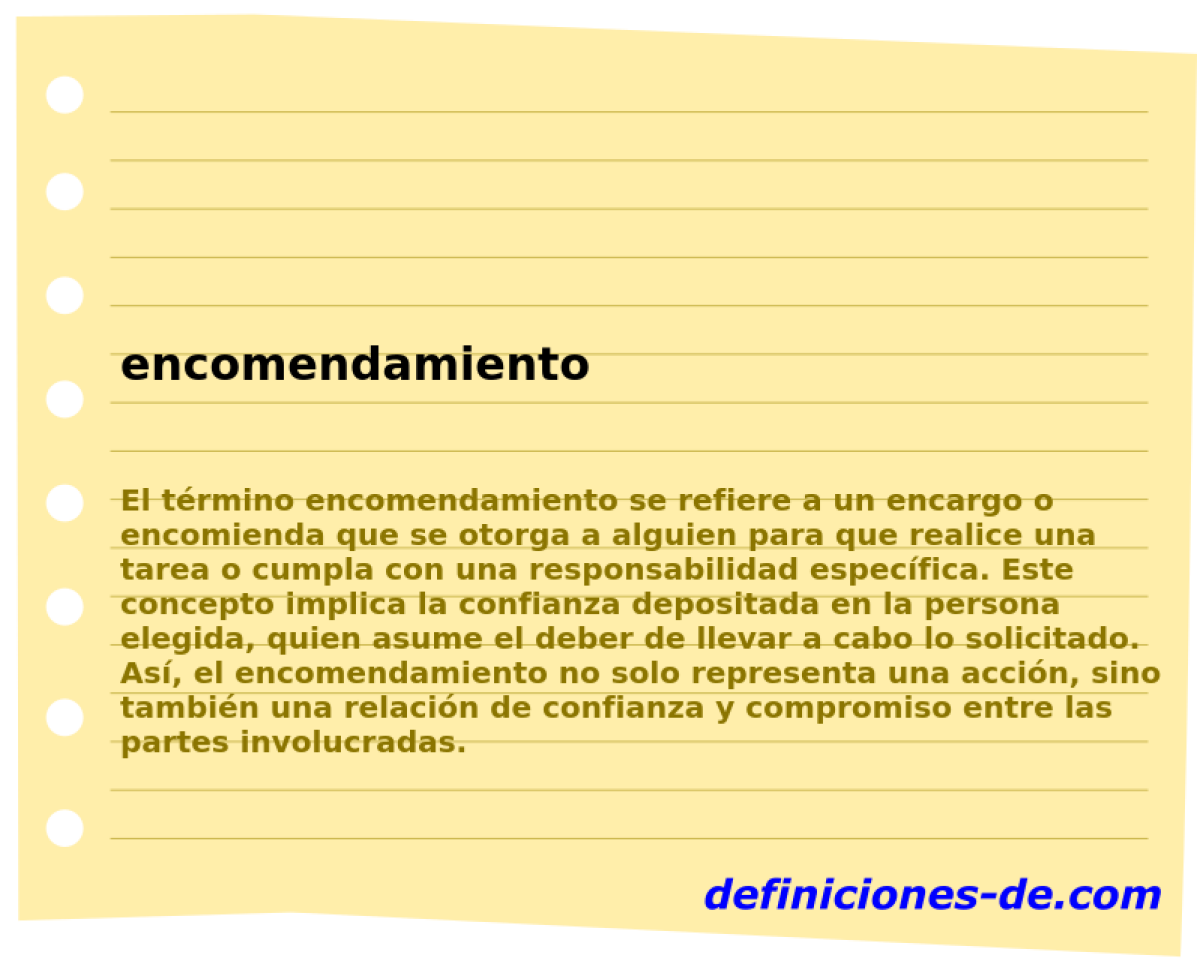 encomendamiento 