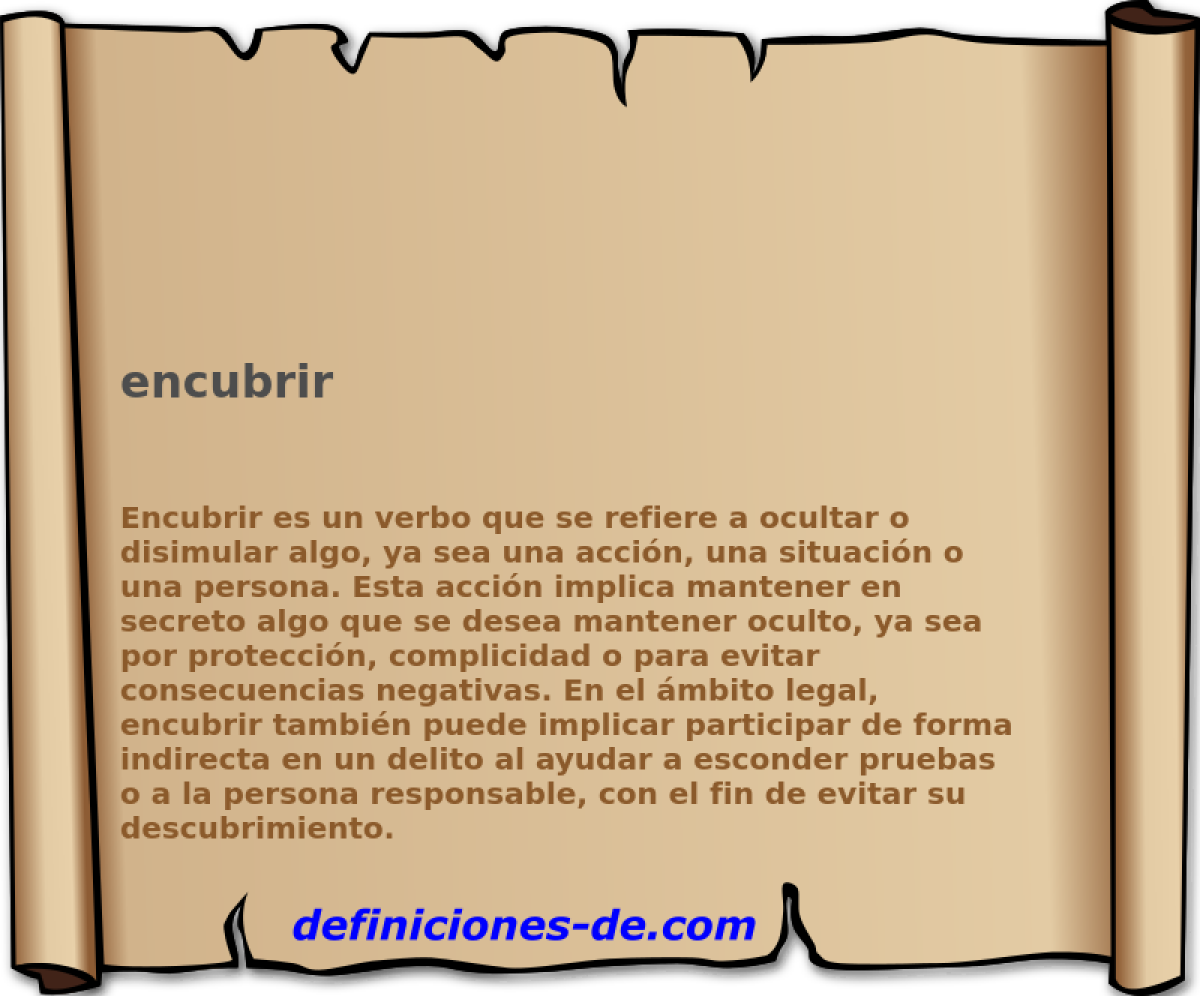 encubrir 