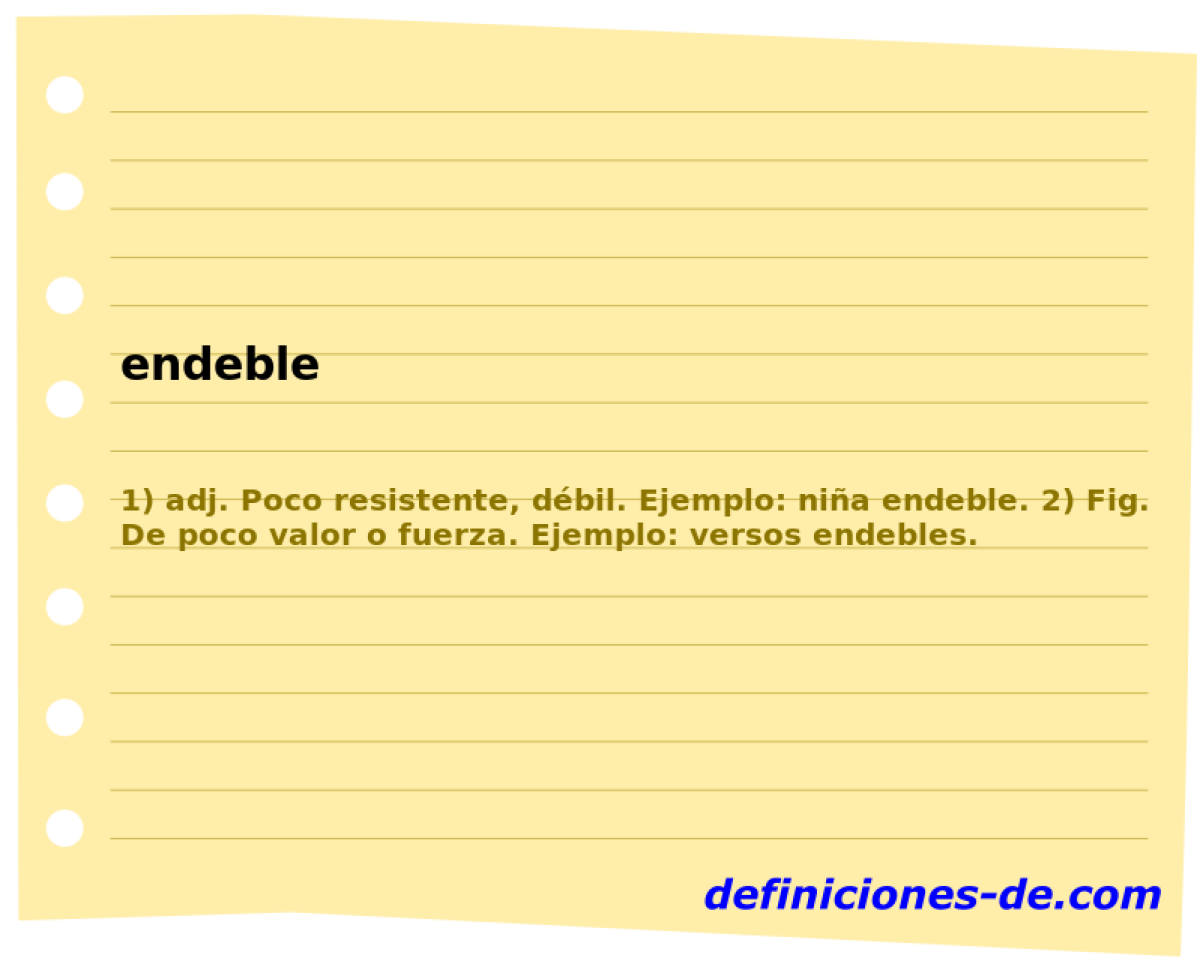 endeble 