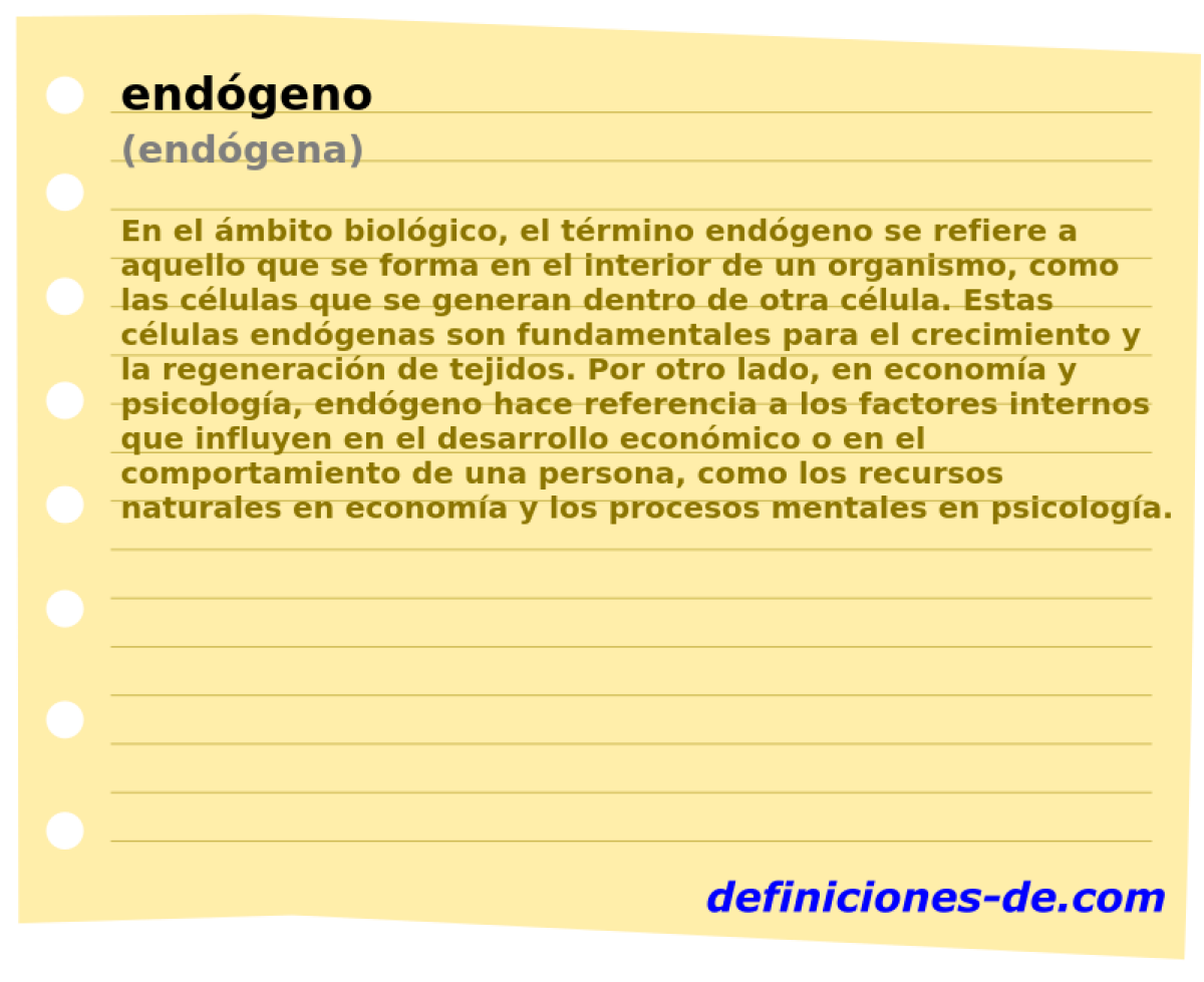 endgeno (endgena)