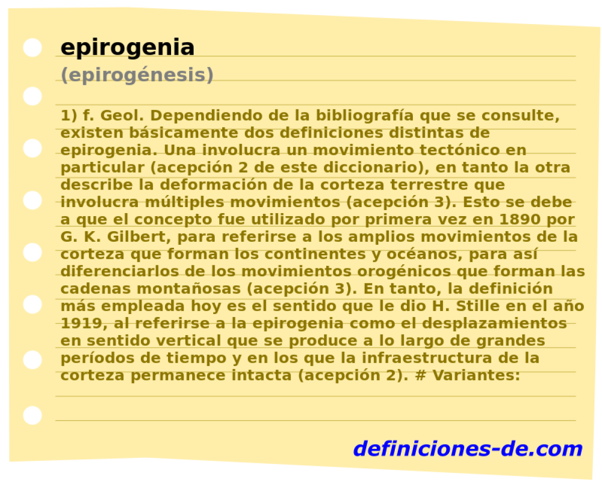 epirogenia (epirognesis)