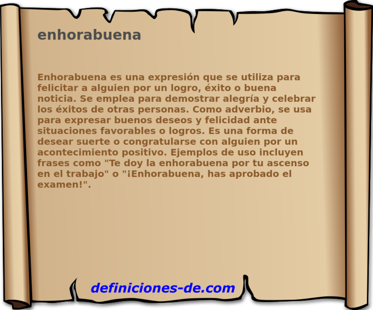 enhorabuena 