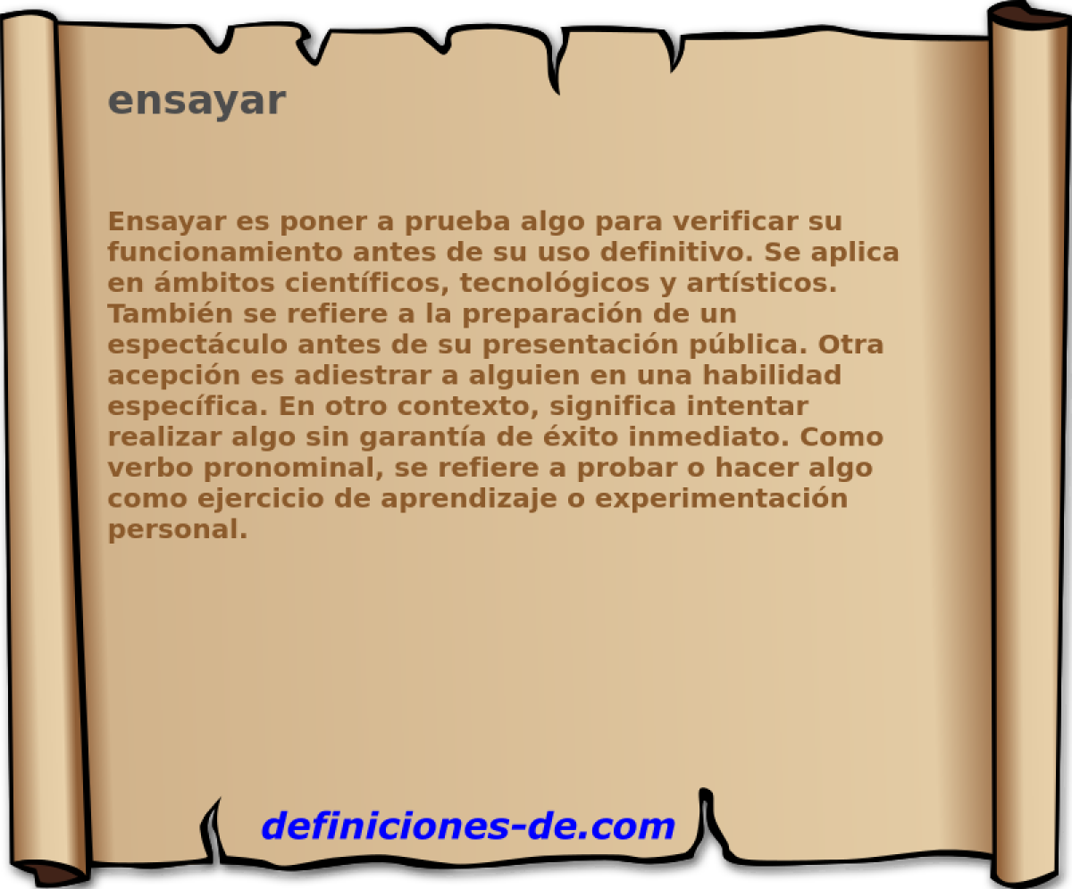 ensayar 